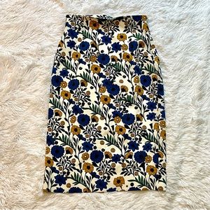 Zara Floral Pencil Skirt